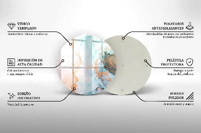 Unterlage für Kerzen Abstrakter Marmor
