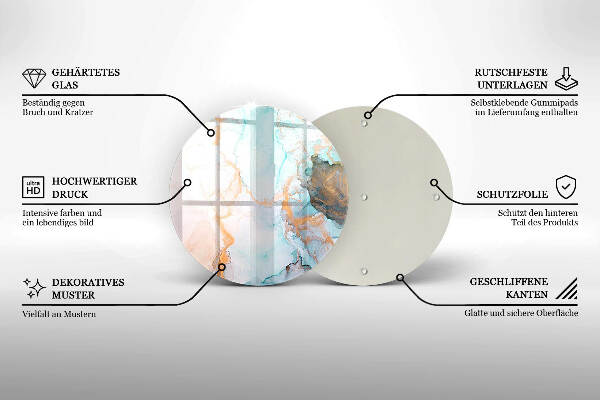 Unterlage für Kerzen Abstrakter Marmor
