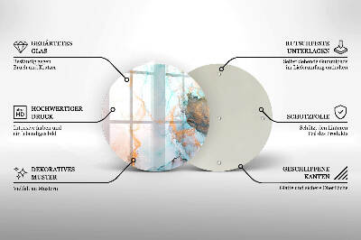 Unterlage für Kerzen Abstrakter Marmor