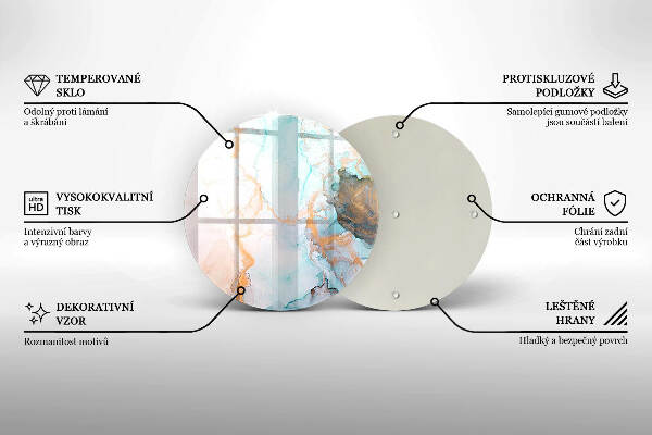 Unterlage für Kerzen Abstrakter Marmor