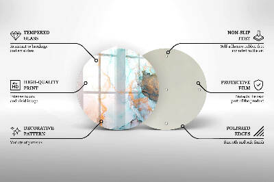 Unterlage für Kerzen Abstrakter Marmor