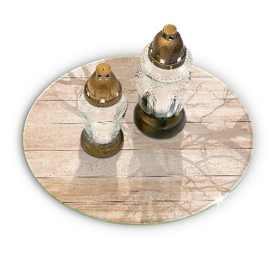 Grabkerzen Unterlage Holzbretter