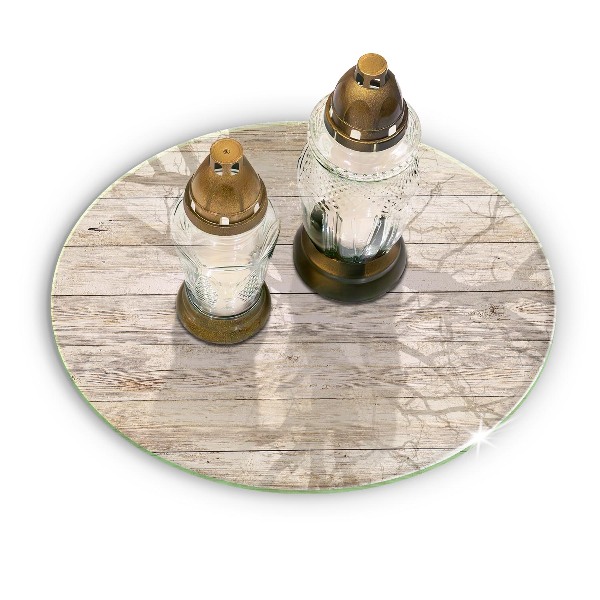 Grabkerzen Unterlage Holzbretter