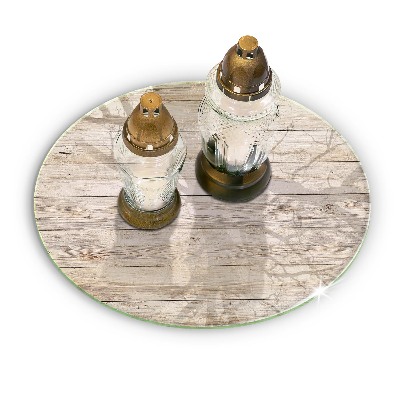 Grabkerzen Unterlage Holzbretter