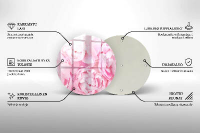 Unterlage für Kerzen Zarte Pfingstrosen