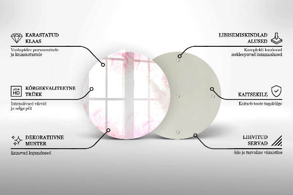 Unterlage für Kerzen Hintergrund mit zarten Rosen