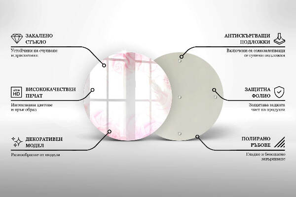 Unterlage für Kerzen Hintergrund mit zarten Rosen