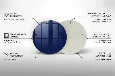 Unterlage für Kerzen Blaue Farbe