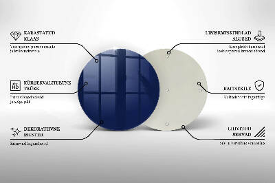 Unterlage für Kerzen Blaue Farbe