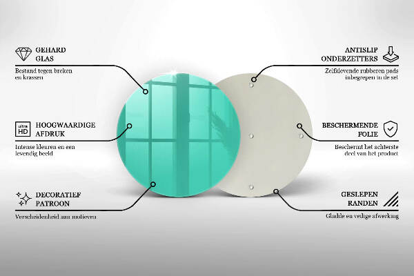 Unterlage für Kerzen Grüne Farbe
