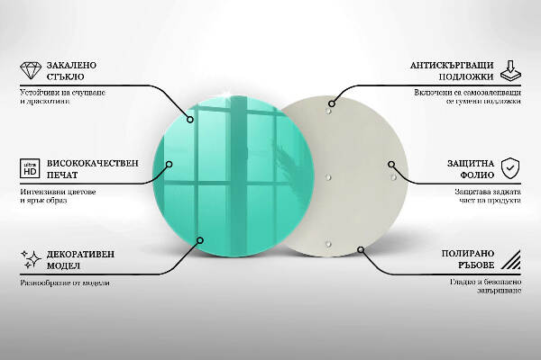 Unterlage für Kerzen Grüne Farbe