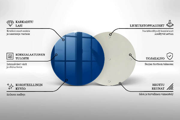 Unterlage für Kerzen Blaue Farbe