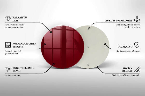 Grabkerzen Unterlage Burgunderrote Farbe