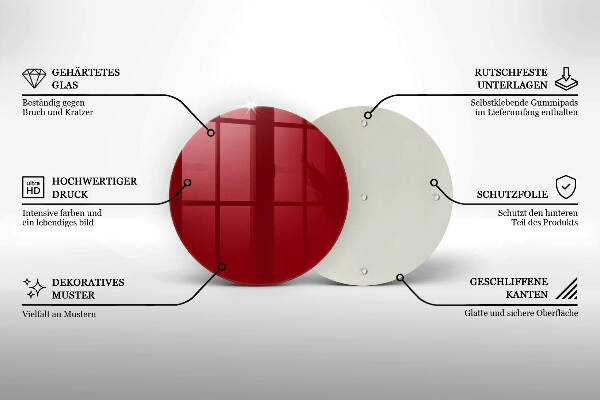 Unterlage für Kerzen Rote Farbe