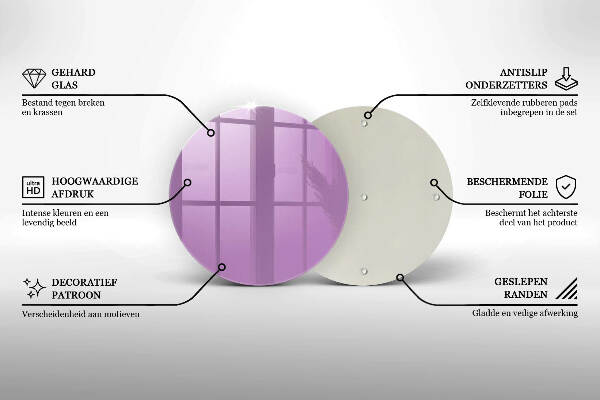 Unterlage für Kerzen Violett