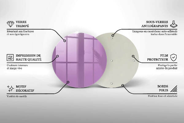 Unterlage für Kerzen Violett