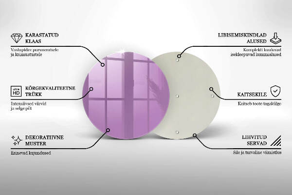 Unterlage für Kerzen Violett