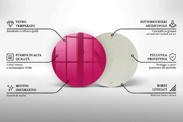 Unterlage für Kerzen Rosa Farbe