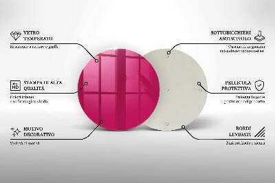 Unterlage für Kerzen Rosa Farbe