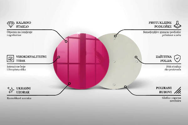 Unterlage für Kerzen Rosa Farbe