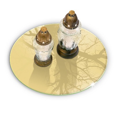 Unterlage für Kerzen Gelbe Farbe