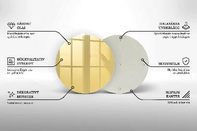 Unterlage für Kerzen Gelbe Farbe