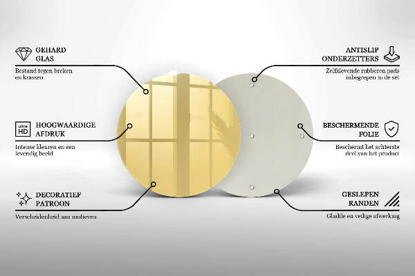 Unterlage für Kerzen Gelbe Farbe