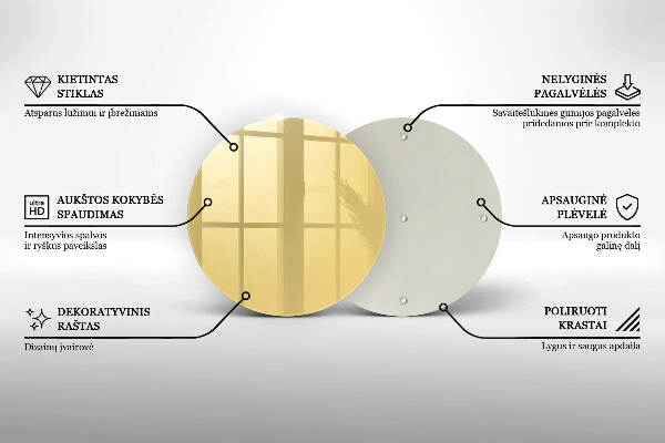 Unterlage für Kerzen Gelbe Farbe