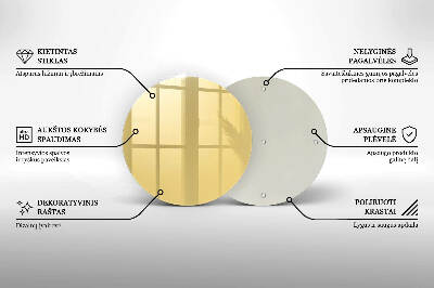Unterlage für Kerzen Gelbe Farbe
