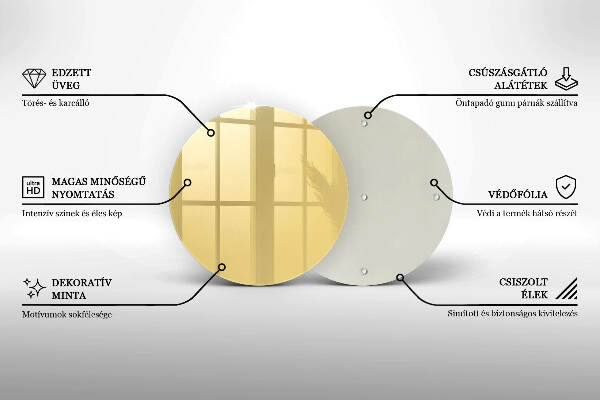 Unterlage für Kerzen Gelbe Farbe