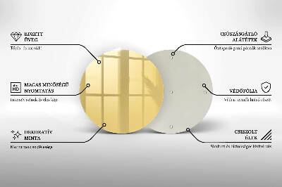 Unterlage für Kerzen Gelbe Farbe