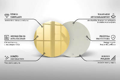 Unterlage für Kerzen Gelbe Farbe
