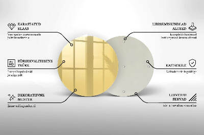 Unterlage für Kerzen Gelbe Farbe