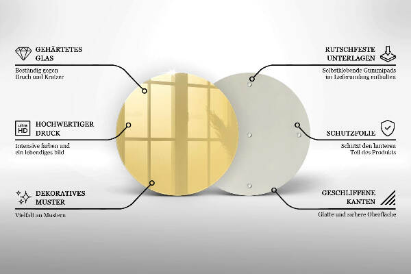 Unterlage für Kerzen Gelbe Farbe