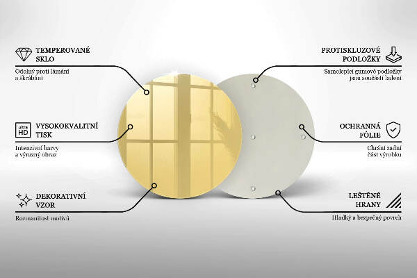 Unterlage für Kerzen Gelbe Farbe