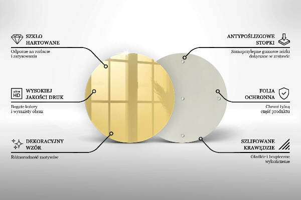 Unterlage für Kerzen Gelbe Farbe