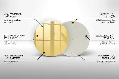 Unterlage für Kerzen Gelbe Farbe