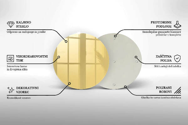 Unterlage für Kerzen Gelbe Farbe