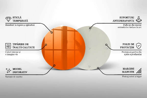 Unterlage für Kerzen Orange Farbe