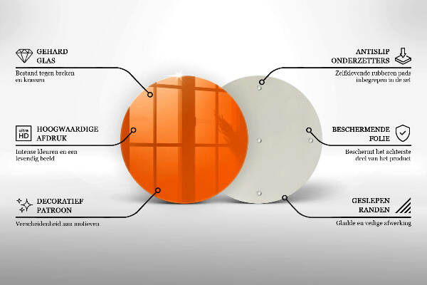 Unterlage für Kerzen Orange Farbe