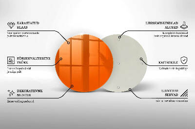 Unterlage für Kerzen Orange Farbe