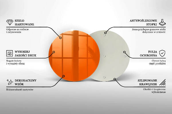 Unterlage für Kerzen Orange Farbe