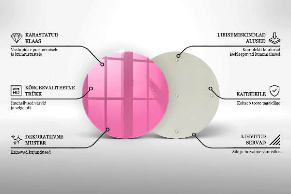 Grabkerzen Unterlage Rosa Farbe