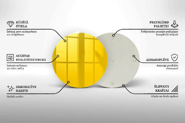 Unterlage für Kerzen Gelbe Farbe