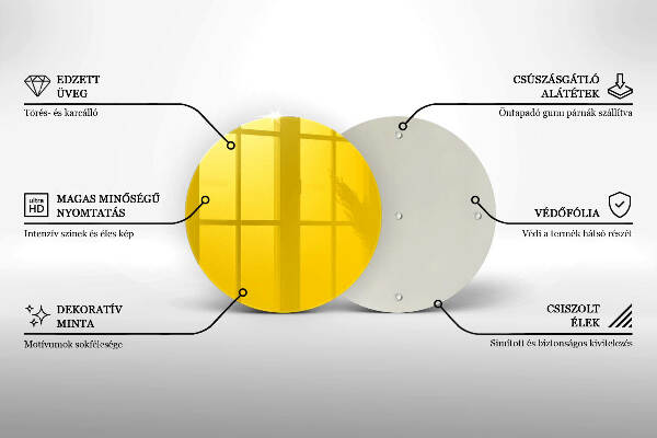 Unterlage für Kerzen Gelbe Farbe