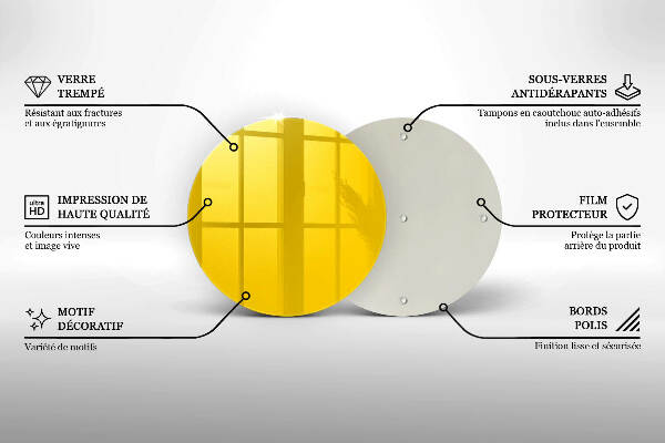 Unterlage für Kerzen Gelbe Farbe