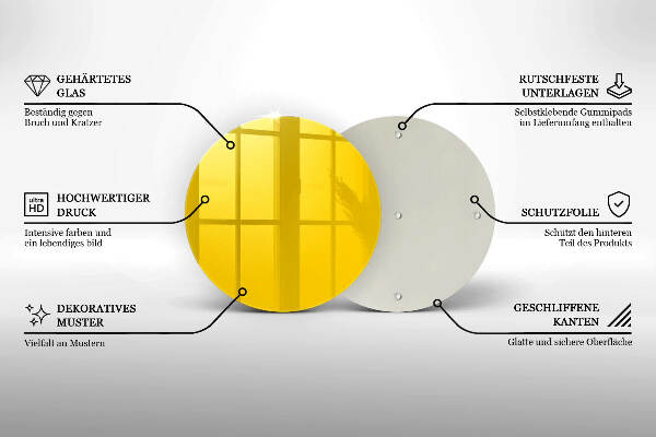 Unterlage für Kerzen Gelbe Farbe