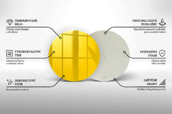 Unterlage für Kerzen Gelbe Farbe