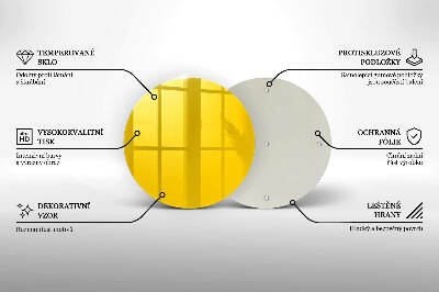Unterlage für Kerzen Gelbe Farbe