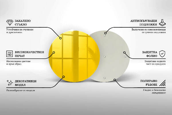 Unterlage für Kerzen Gelbe Farbe